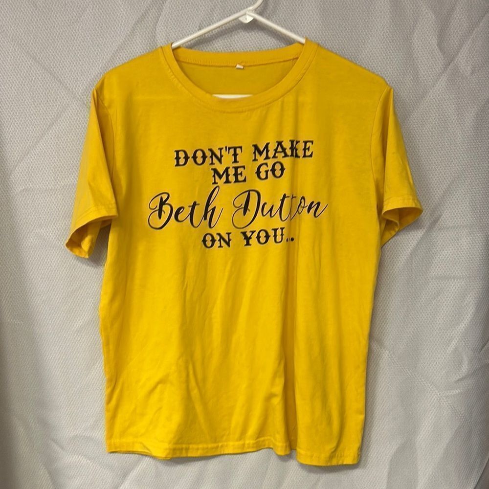 Yellow Short Sleeve Tee with Bold Graphic